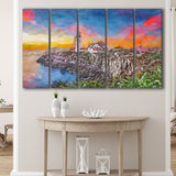 Portland Maine Usa Head Light 5 Pieces Extra Large Canvas Prints Wall Art Home Decor