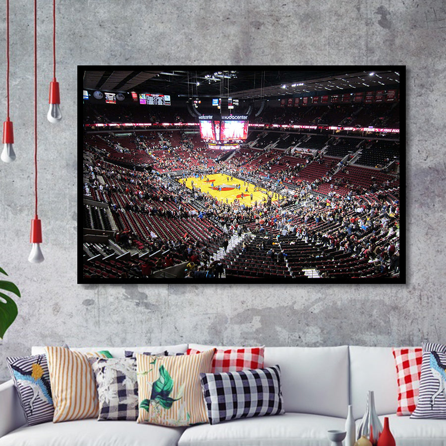 Portland Trail Blazers Stadium Art Prints Mode Center Wall Art,Sport Stadium Art Prints, Fan Gift, Wall Decor