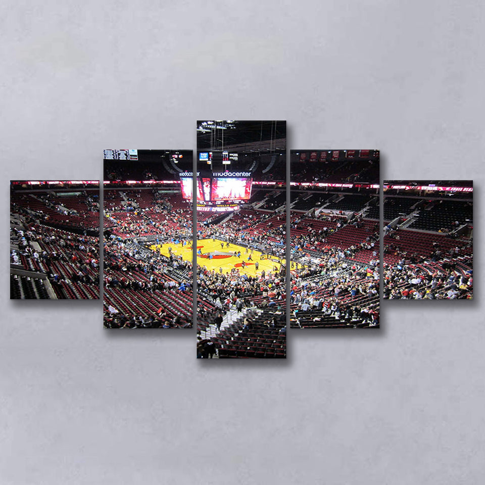 Portland Trail Blazers Stadium Canvas Prints Mode Center Wall Art,Multi Panels,Sport Stadium Art Prints, Fan Gift