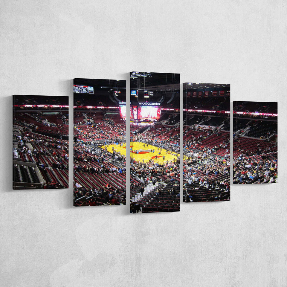 Portland Trail Blazers Stadium Canvas Prints Mode Center Wall Art,Multi Panels,Sport Stadium Art Prints, Fan Gift