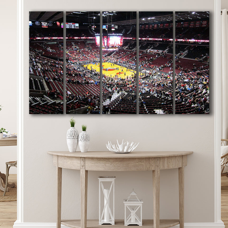 Portland Trail Blazers Stadium Canvas Prints Mode Center Wall Art,Multi Panels B,Sport Stadium Art Prints, Fan Gift