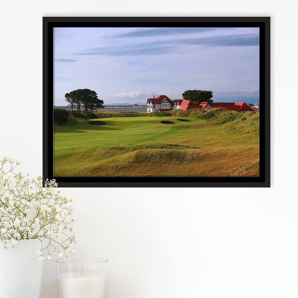 Portmarnock Golf Club Old Course, Golf Art Print, Framed Canvas Prints Wall Art Decor, Floating Frame