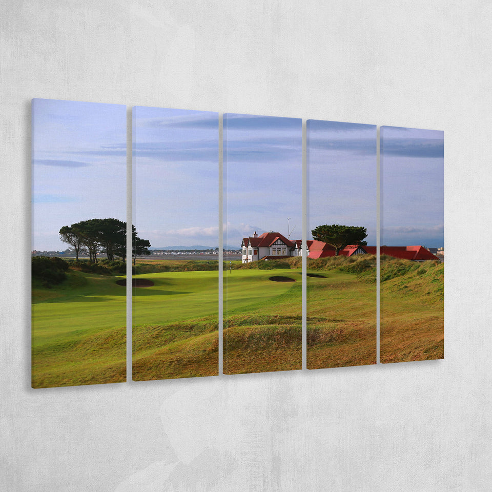 Portmarnock Golf Club Old Course, 5 Panels Extra Large Canvas Prints Wall Art Decor