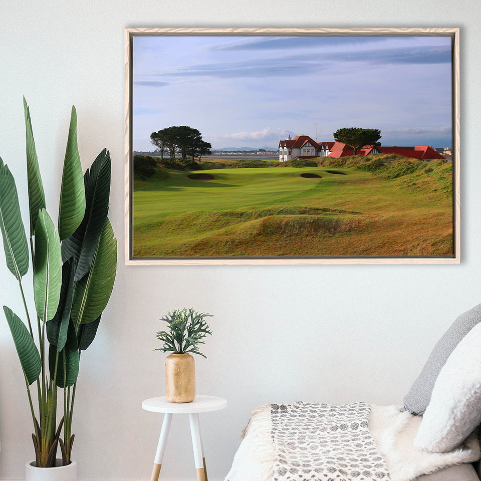 Portmarnock Golf Club Old Course, Golf Art Print, Framed Canvas Prints Wall Art Decor, Floating Frame