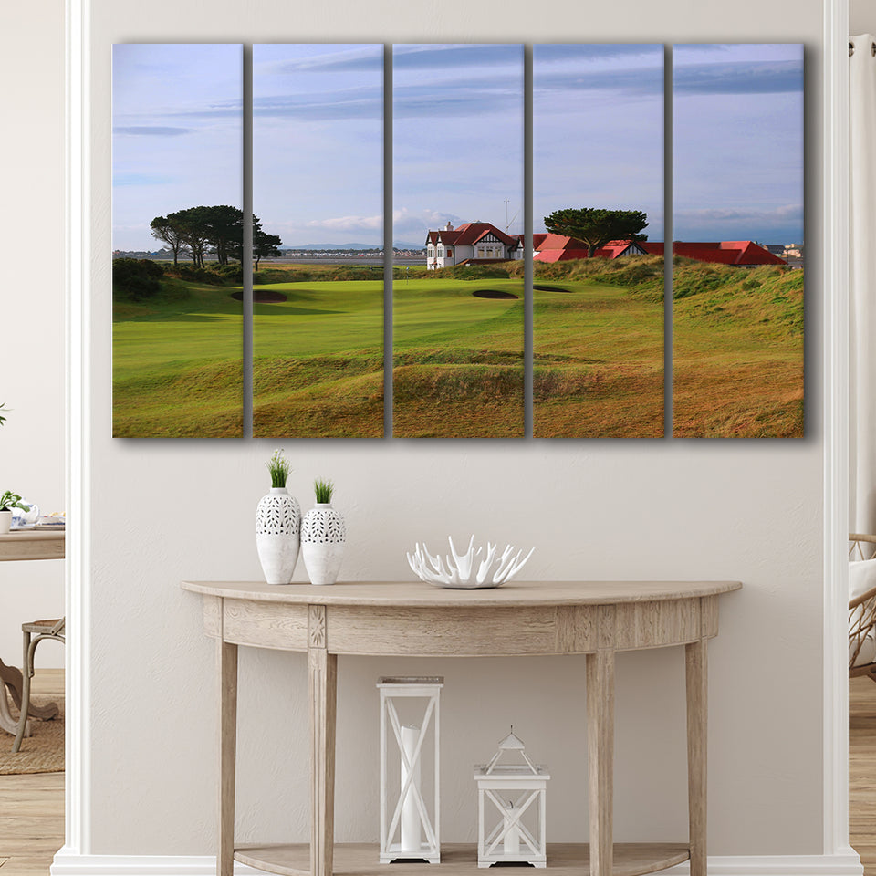 Portmarnock Golf Club Old Course, 5 Panels Extra Large Canvas Prints Wall Art Decor