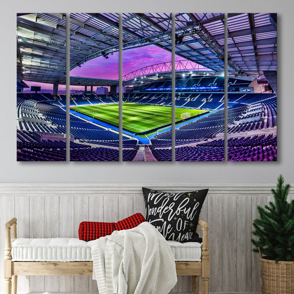 Porto Dragon Stadium, Stadium Canvas, Sport Art, Gift for him, Multi Panels B, Canvas Prints Wall Art Decor