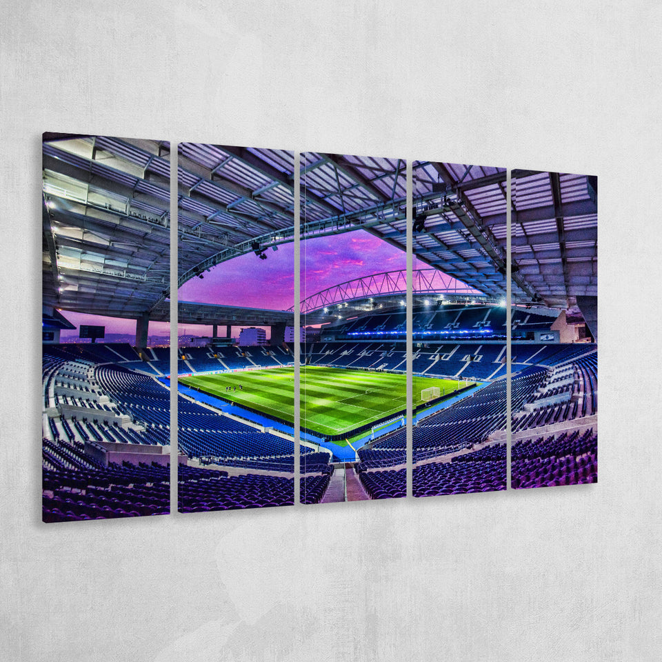 Porto Dragon Stadium, Stadium Canvas, Sport Art, Gift for him, Multi Panels B, Canvas Prints Wall Art Decor