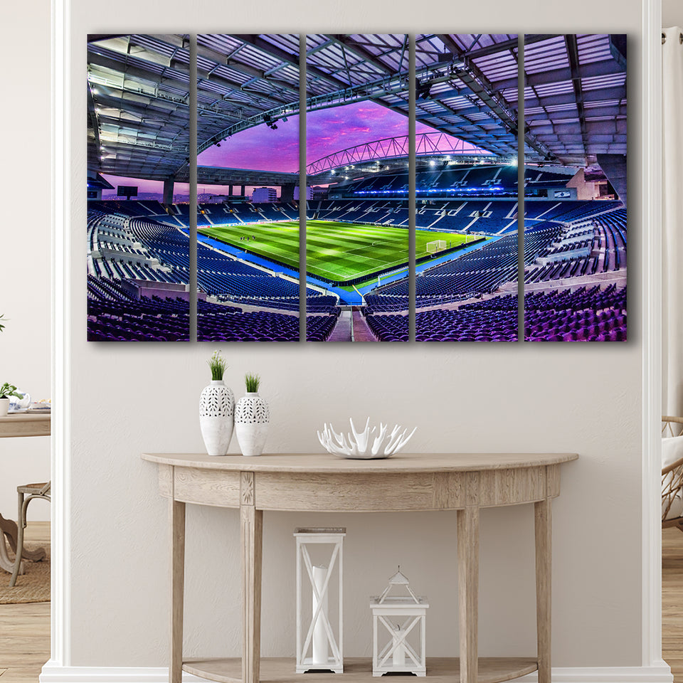 Porto Dragon Stadium, Stadium Canvas, Sport Art, Gift for him, Multi Panels B, Canvas Prints Wall Art Decor