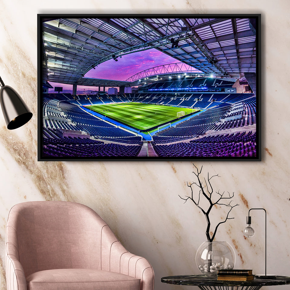 Porto Dragon Stadium, Stadium Canvas, Sport Art, Gift for him, Framed Canvas Prints Wall Art Decor, Framed Picture