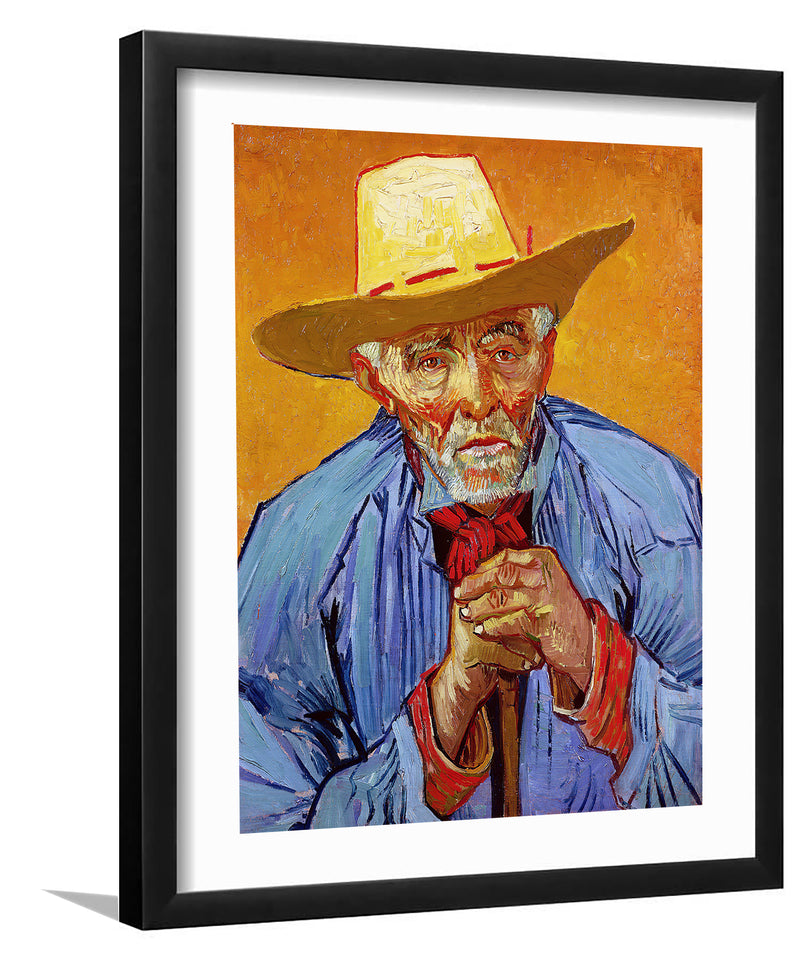 Portrait Of An Old Peasant Patience Eskal'E By Vincent Van Gogh - Painting Art, Art Print, Framed Art, Black Frame