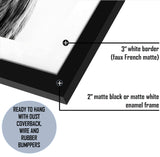 Portrait Of A Highland Cow-Black and white art, Art print,Plexiglass Cover