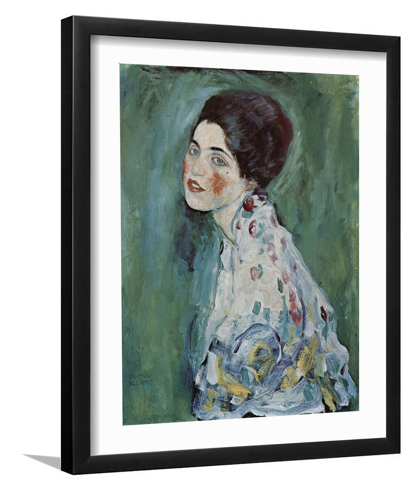 Portrait Of A Lady By Gustav Klimt-Canvas Art,Art Print,Framed Art,Plexiglass cover