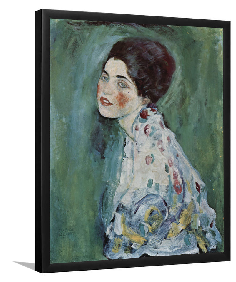 Portrait Of A Lady By Gustav Klimt-Art Print,Frame Art,Plexiglass Cover