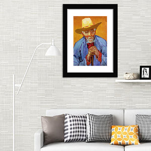 Portrait Of An Old Peasant Patience Eskal'E By Vincent Van Gogh-Canvas Art,Art Print,Framed Art,Plexiglass cover