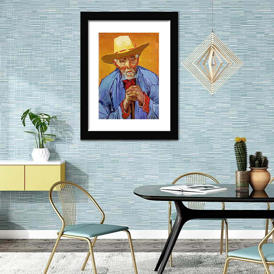 Portrait Of An Old Peasant Patience Eskal'E By Vincent Van Gogh-Canvas Art,Art Print,Framed Art,Plexiglass cover