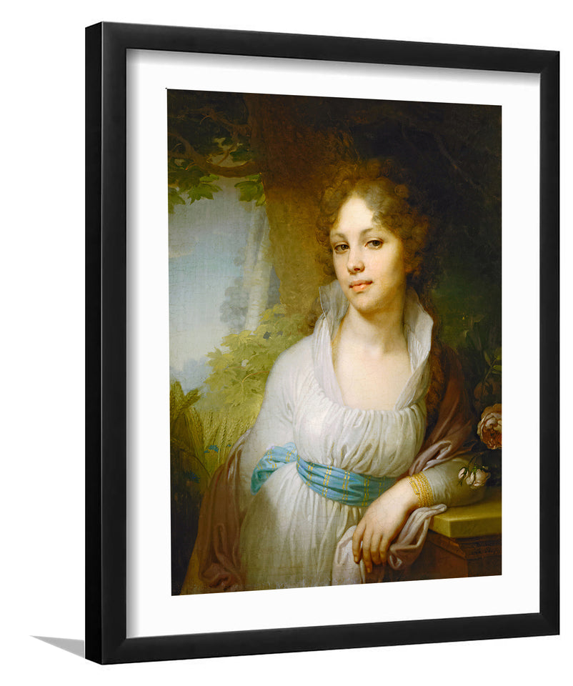 Portrait Of Maria Ivanovna Lopukhina By Vladimir Borovikovsky-Canvas Art,Art Print,Framed Art,Plexiglass cover