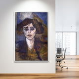 Portrait Of Maude Abrantes By Modigliani Framed Canvas Prints Wall Art, Floating Frame, Large Canvas Home Decor