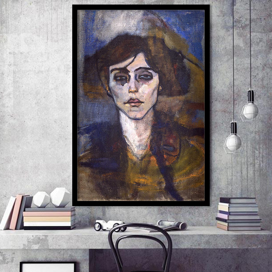 Portrait Of Maude Abrantes By Modigliani Framed Art Prints Wall Decor, Framed Picture, Large Picture