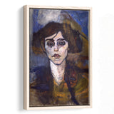 Portrait Of Maude Abrantes By Modigliani Framed Canvas Prints Wall Art, Floating Frame, Large Canvas Home Decor