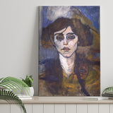 Portrait Of Maude Abrantes By Modigliani Canvas Prints Wall Art, Home Living Room Decor, Large Canvas