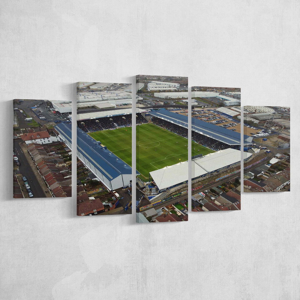 Portsmouth Stadium Canvas Prints Fratton Park Stadium Wall Art Football,Multi Panels,Sport Stadium Art Prints, Fan Gift