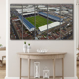 Portsmouth Stadium Canvas Prints Fratton Park Stadium Wall Art Football,Multi Panels B,Sport Stadium Art Prints, Fan Gift