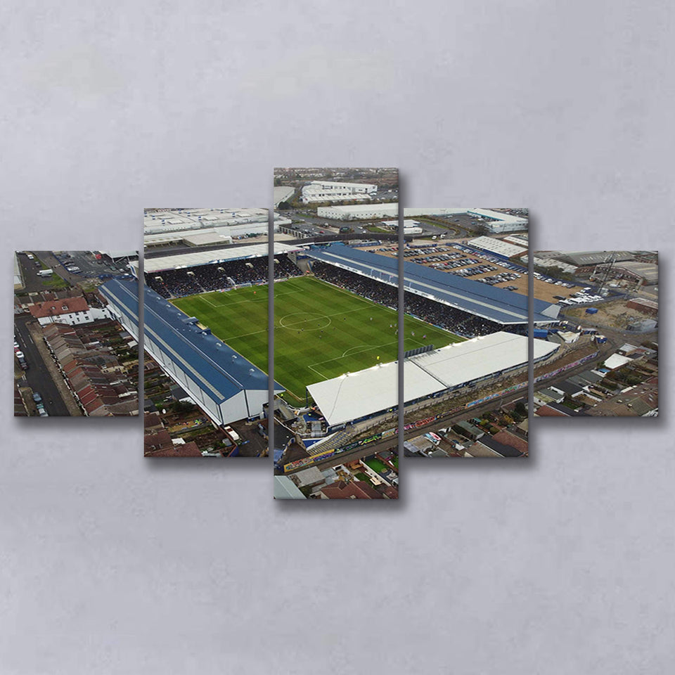 Portsmouth Stadium Canvas Prints Fratton Park Stadium Wall Art Football,Multi Panels,Sport Stadium Art Prints, Fan Gift