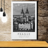 Prague, Czech Republic Black And White Art Canvas Prints Wall Art Home Decor