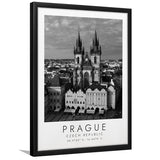 Prague, Czech Republic Black And White Art Framed Art Prints Wall Art Decor, Framed Picture