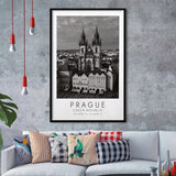 Prague, Czech Republic Black And White Art Framed Art Prints Wall Art Decor, Framed Picture