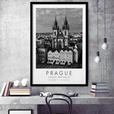 Prague, Czech Republic Black And White Art Framed Art Prints Wall Art Decor, Framed Picture