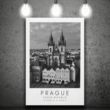 Prague, Czech Republic Black And White Art Canvas Prints Wall Art Home Decor