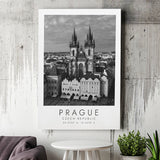 Prague, Czech Republic Black And White Art Canvas Prints Wall Art Home Decor