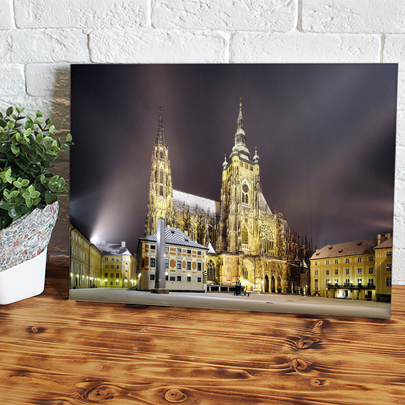 Prague View In The Night Canvas Wall Art - Canvas Prints, Prints for Sale, Canvas Painting, Canvas On Sale