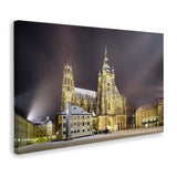 Prague View In The Night Canvas Wall Art - Canvas Prints, Prints for Sale, Canvas Painting, Canvas On Sale