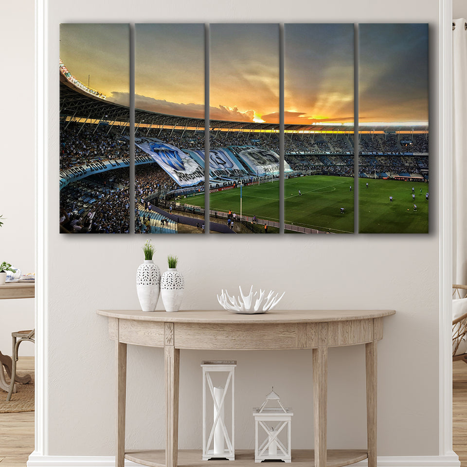 Presidente Perón in Avellaneda, Stadium Canvas, Sport Art, Gift for him, Multi Panels B, Canvas Prints Wall Art Decor
