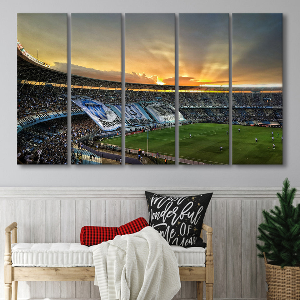 Presidente Perón in Avellaneda, Stadium Canvas, Sport Art, Gift for him, Multi Panels B, Canvas Prints Wall Art Decor