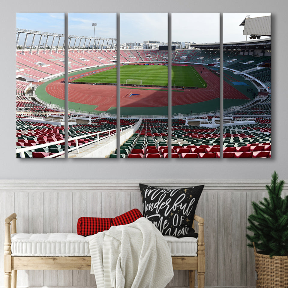 Prince Moulay Abdellah, Stadium Canvas, Sport Art, Gift for him, Multi Panels B, Canvas Prints Wall Art Decor