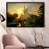 Princess Castle Wall Art Framed Canvas Prints Wall Art Decor, Framed Picture, Floating Frame
