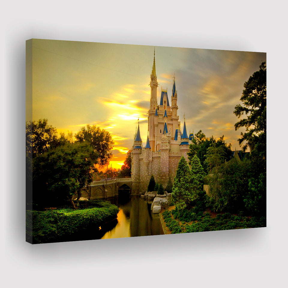 Princess Castle Wall Art Canvas Prints Wall Art Decor - Painting Canvas,Home Decor, Ready to Hang