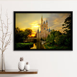 Princess Castle Wall Art Framed Canvas Prints Wall Art Decor, Framed Picture, Floating Frame