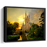Princess Castle Wall Art Framed Canvas Prints Wall Art Decor, Framed Picture, Floating Frame