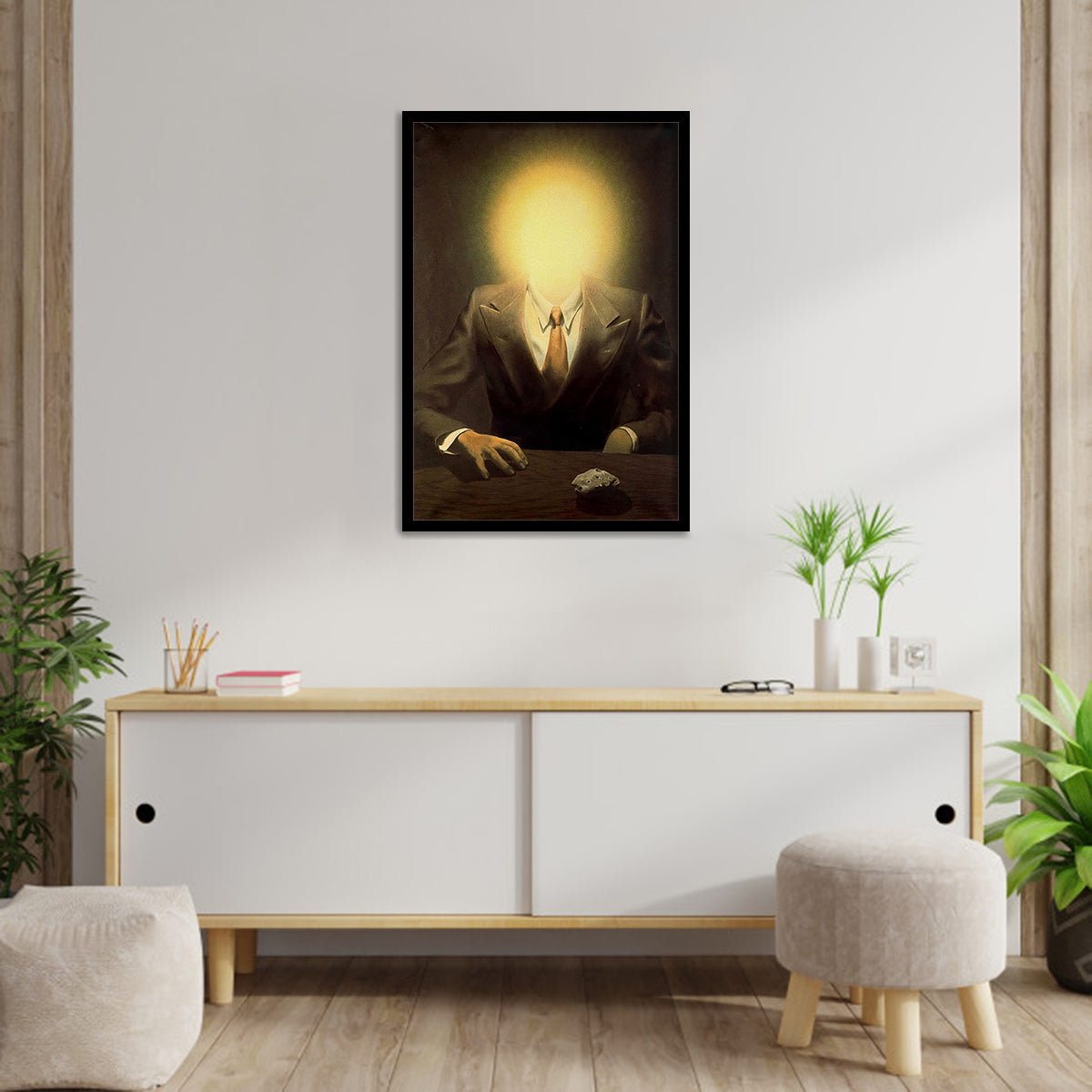 Principles Of Pleasure By Ren?Magritte-Art Print,Frame Art, Framed