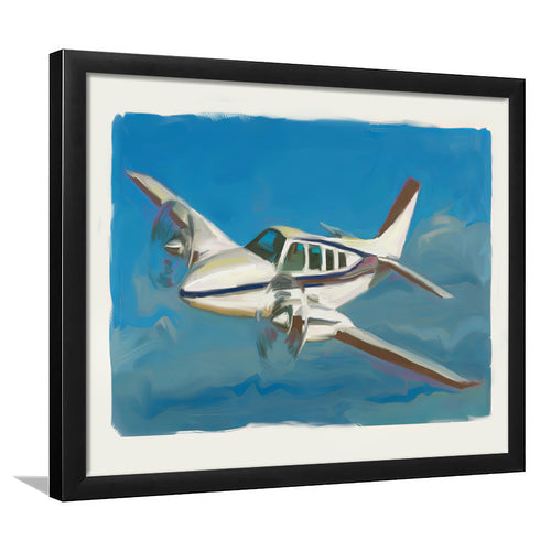 Private Airplane Digitally Painte Framed Art Prints Wall Decor - Painting Prints, Home Decor,Framed Picture, For Sale