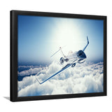 Private Jet Passenger Airplane Framed Art Prints Wall Decor - Painting Art, Framed Picture, Ready to Hang