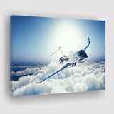 Private Jet Passenger Airplane Canvas Prints Wall Art Decor - Painting Canvas, Art Prints, Ready to Hang
