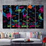 Proverbs 5 Pieces B Canvas Prints Wall Art - Painting Canvas, Multi Panels,5 Panel, Wall Decor