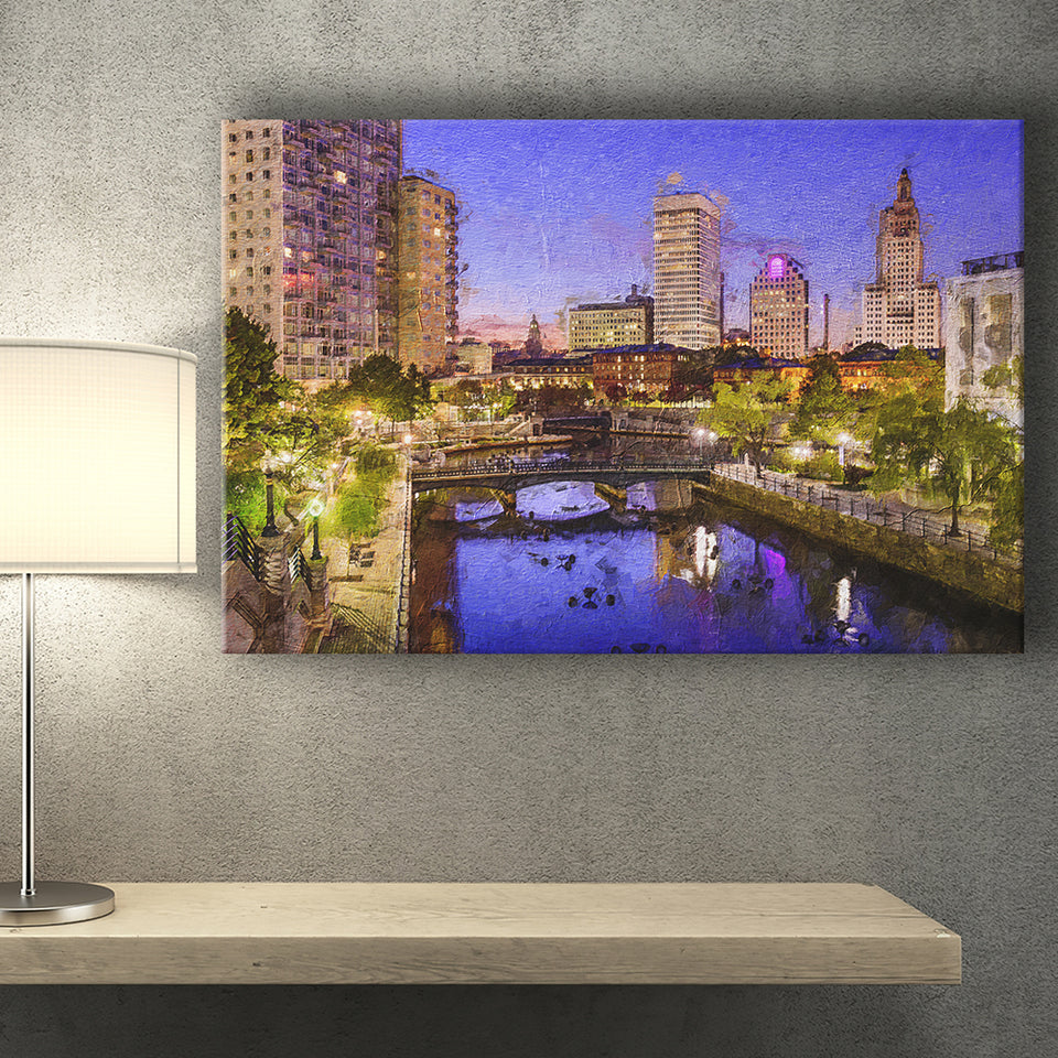 Providence Breathtaking Cityscape Canvas Prints Wall Art Decor - Paiting Canvas, Art Prints, Wall Decor, For Sale