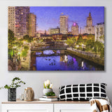 Providence Breathtaking Cityscape Canvas Prints Wall Art Decor - Paiting Canvas, Art Prints, Wall Decor, For Sale