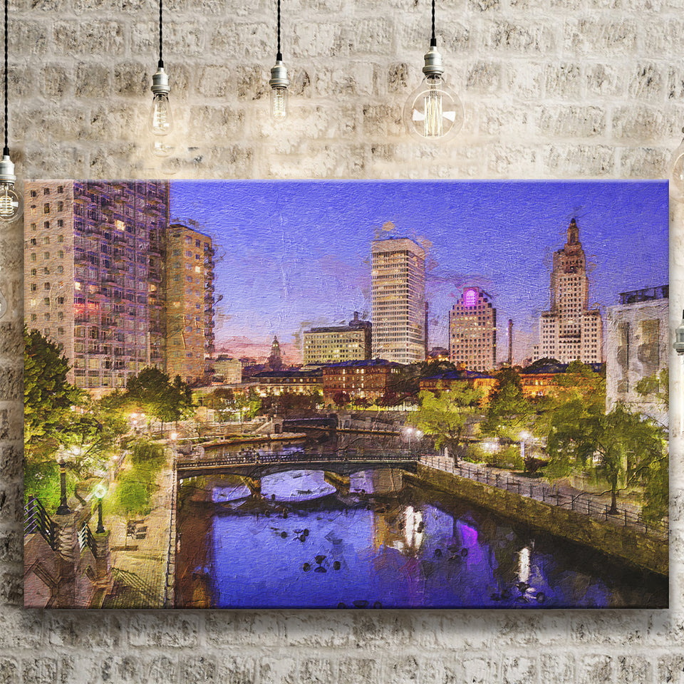 Providence Breathtaking Cityscape Canvas Prints Wall Art Decor - Paiting Canvas, Art Prints, Wall Decor, For Sale